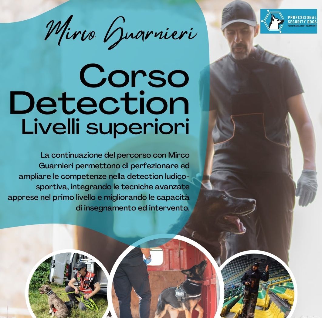 Corso di Detection Educator livelli successivi – sabato e domenica 26 e 27 settembre 2026