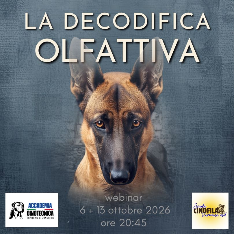 Webinar LA DECODIFICA OLFATTIVA – “L’Architettura Invisibile dell’Olfatto” — dalla meccanica del naso alla lettura del binomio sul campo – martedì 6 e 13 ottobre 2026 ore 20:45
